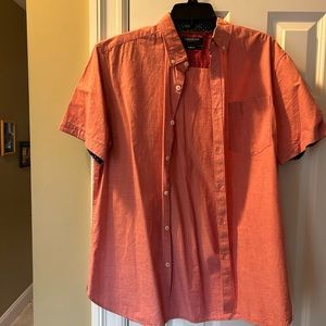 Denim &flower button down slim fit